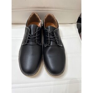 Deer Stags Men's Black Oxford Dress Shoes Casual Comfort‎ Lace Up New Size 9